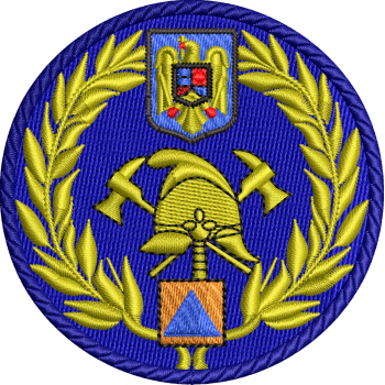 Emblema coifura SVSU brodata - ALBASTRA